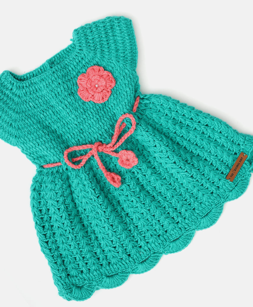 Viciniti  Pastel Baby Knit Frock and Hairband Set