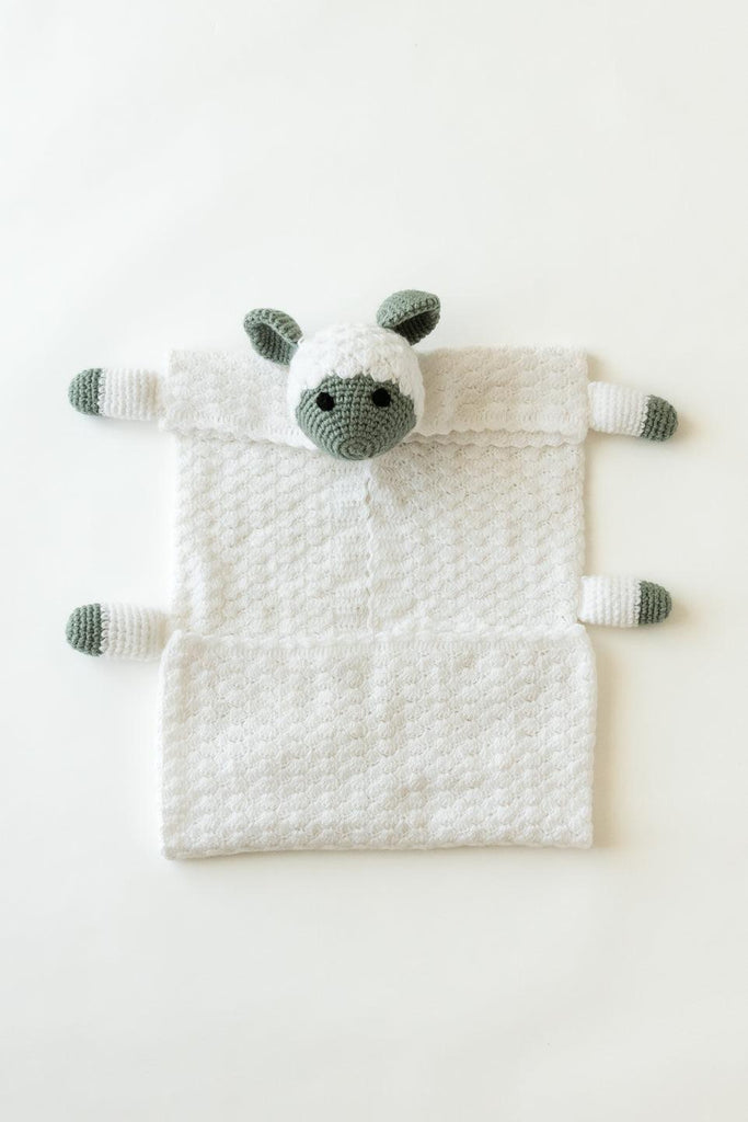 Handmade Sheep Crochet Blanket- White & Grey - The Original Knit