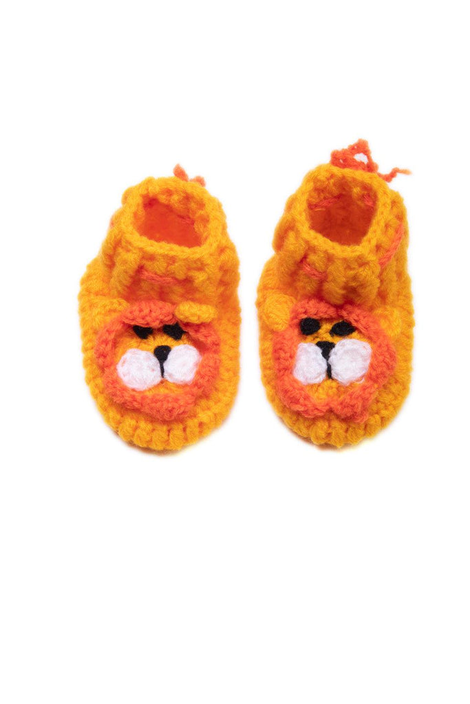 Handmade Lion Booties- Yellow & Orange